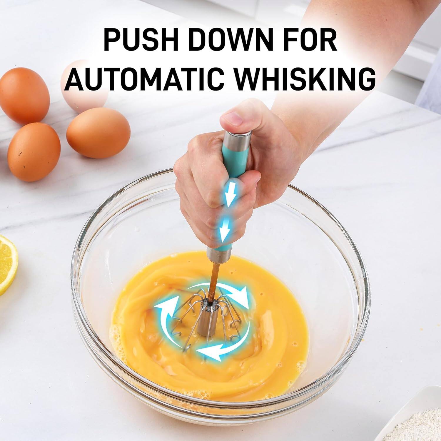 PUSH DOWN FOR AUTOMATIC WHISKING