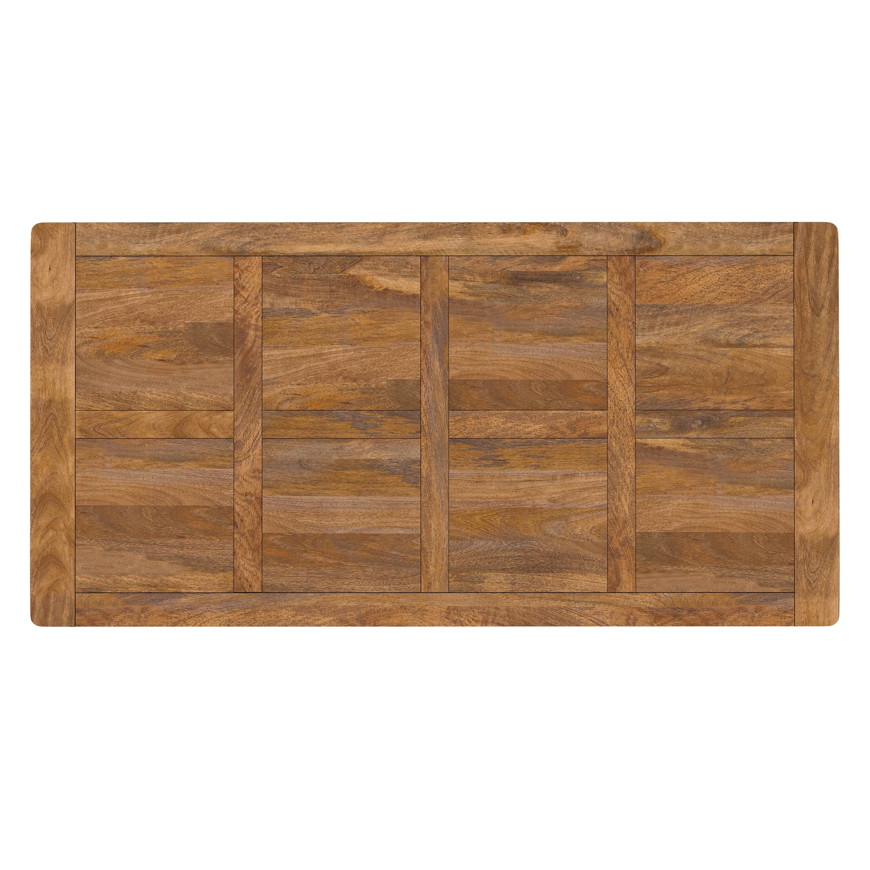 Alt View 2. Simpli Home - Campbell 72 inch x 36 inch Rectangle Modern Industrial Dining Table in Burnt Wax - Burnt Wax.
