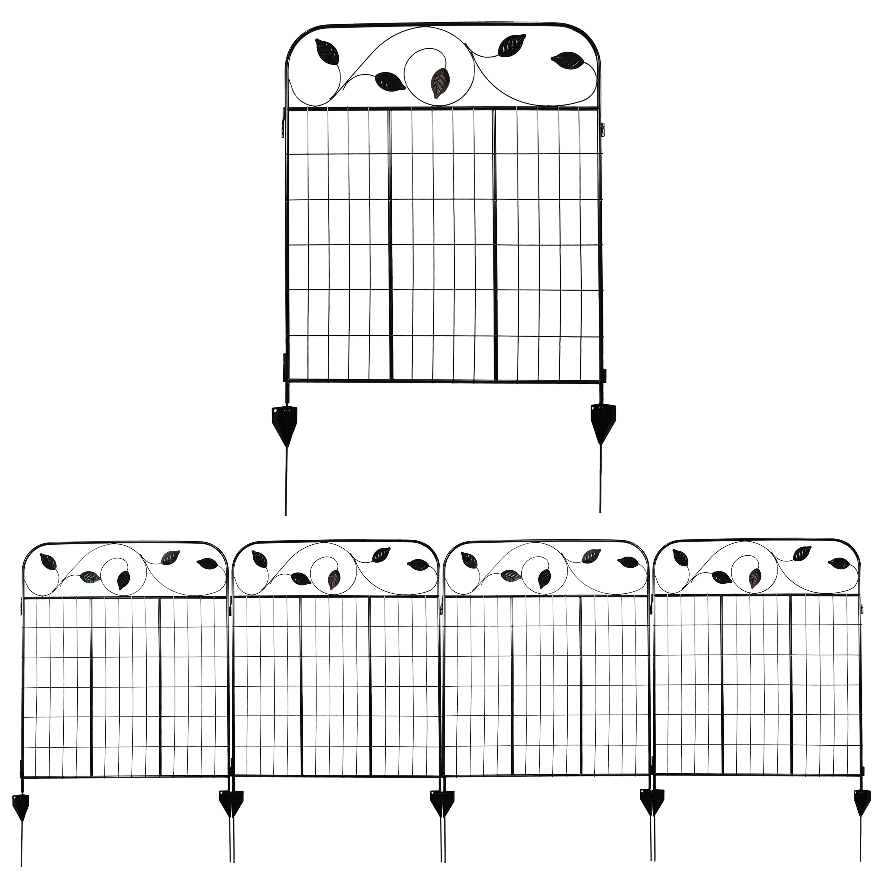 Sunnydaze - 4-Piece Romantic Vine Steel Garden Border Fencing - 10 ft - Black price history on PriceWatchPro
