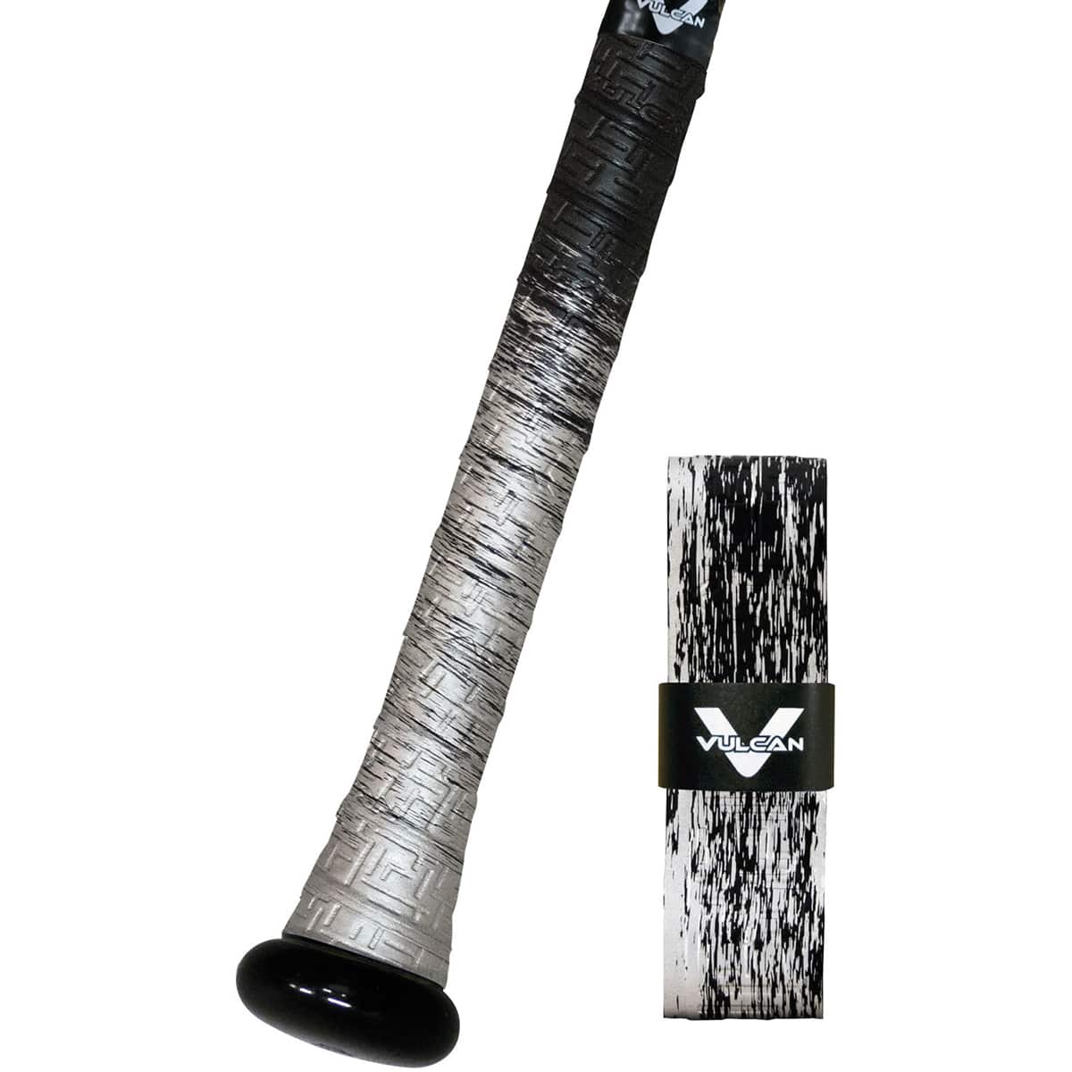 Vulcan - Fade Series 1.0mm Ultralight Polymer Bat Grip Tape Wrap - Silver Surge