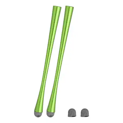Front. Unique Bargains - 2pcs Slim Waist Stylus Pens 2 in 1 High Sensitivity Universal Pen Capacitive Stylus for Touch Screen Devices - Green.
