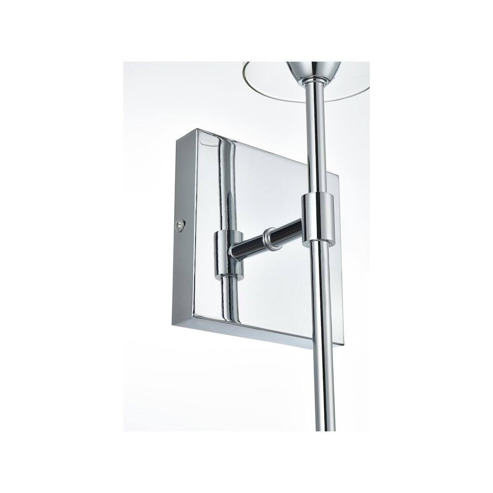 Alt View 1. Living District - Elsreth 4.5 Inch Wall Sconce Clear Shade in Chrome - Chrome And Clear.