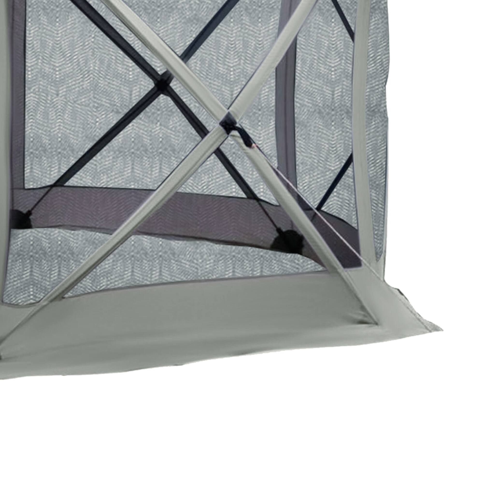 Alt View 8. Outsunny - 12' x 12' Hexagon Screen House, Pop Up Tent Portable Gazebo Canopy Shelter with Mesh Netting Walls - Beige.