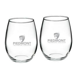 Jardine - Piedmont Technical College Two-Piece 21oz. Stemless Wine Glass Set - Multicolor