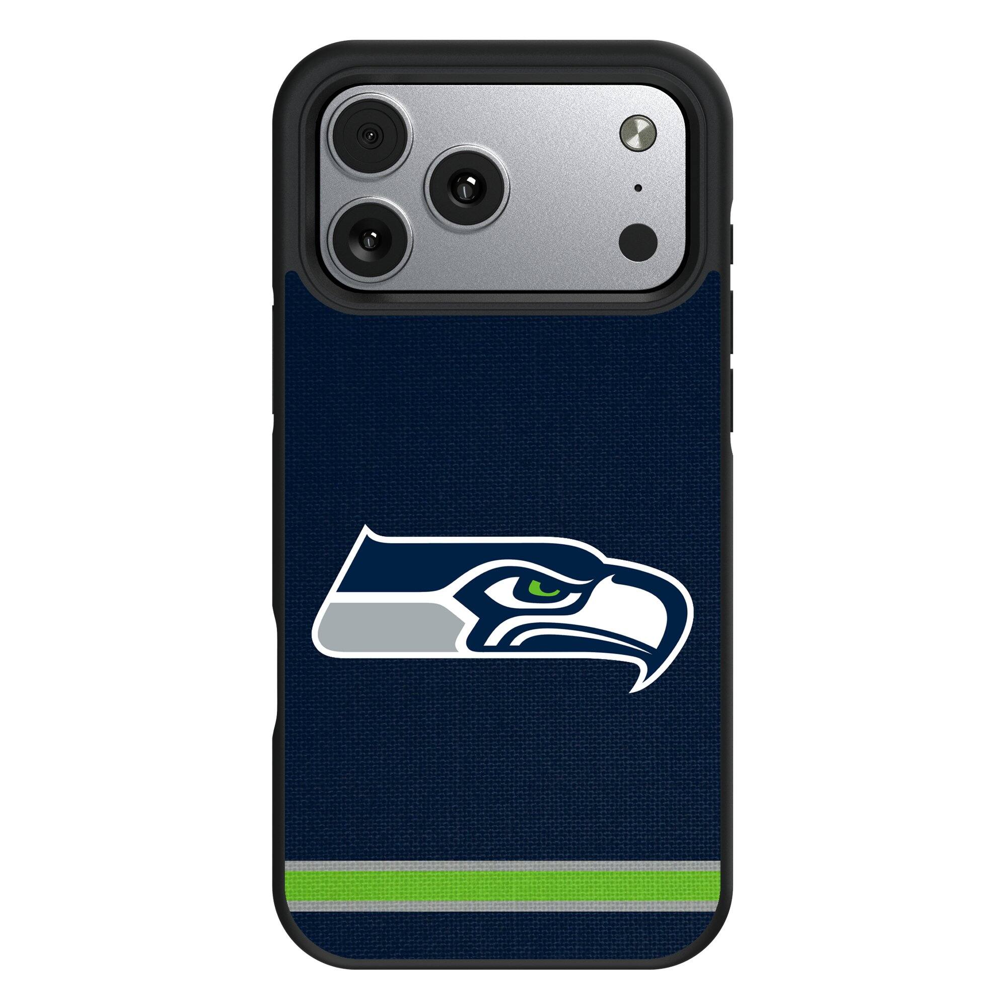 Front. Keyscaper - Seattle Seahawks Bump Case with 8.2ft Drop Protection - 15 - Multicolor.