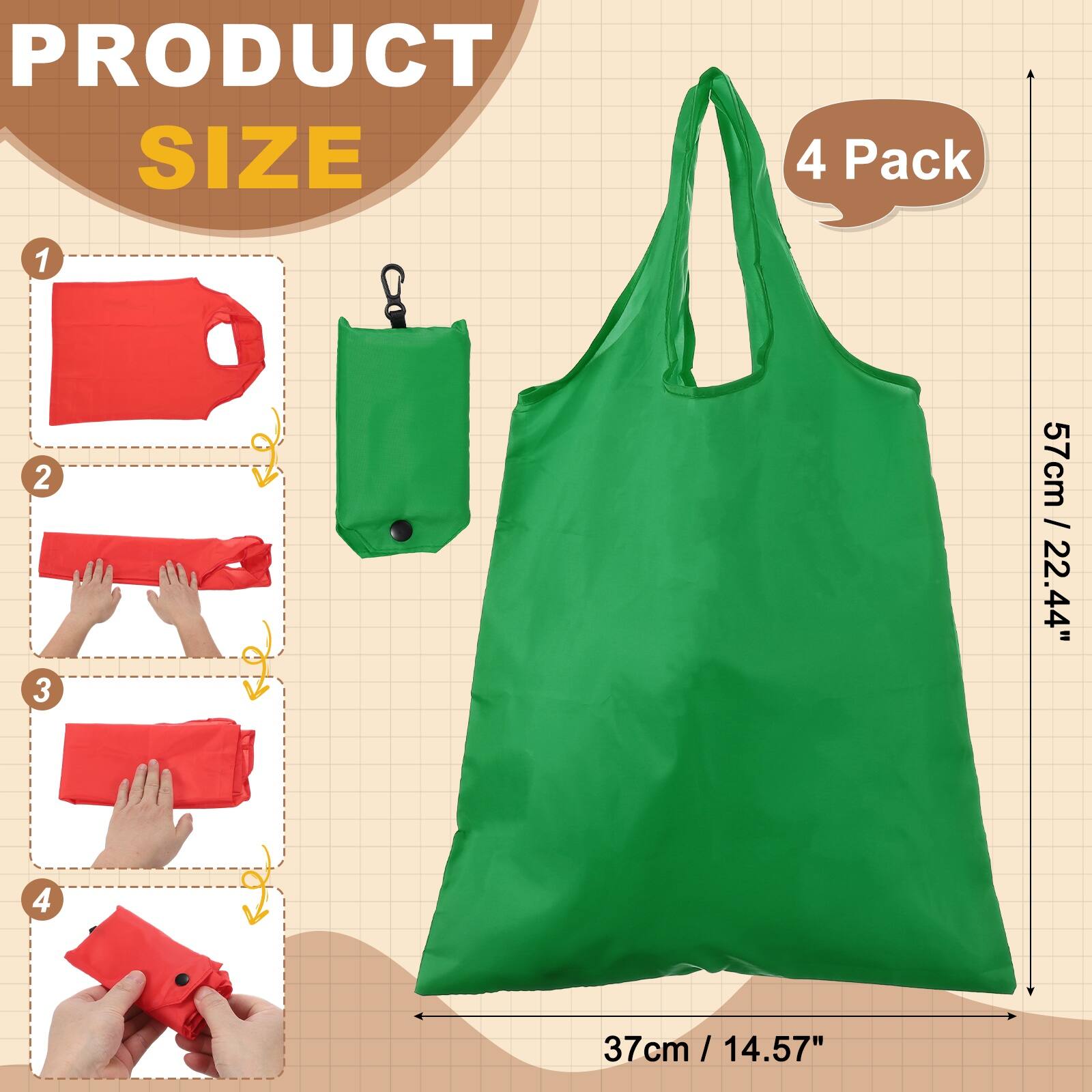 PRODUCT SIZE

4 Pack

1. 57cm / 57cm / 22.44"
2. 37cm / 14.57"