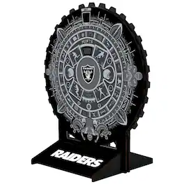 Fan Creations - Las Vegas Raiders Aztec Circle Desk Calendar - Multicolor