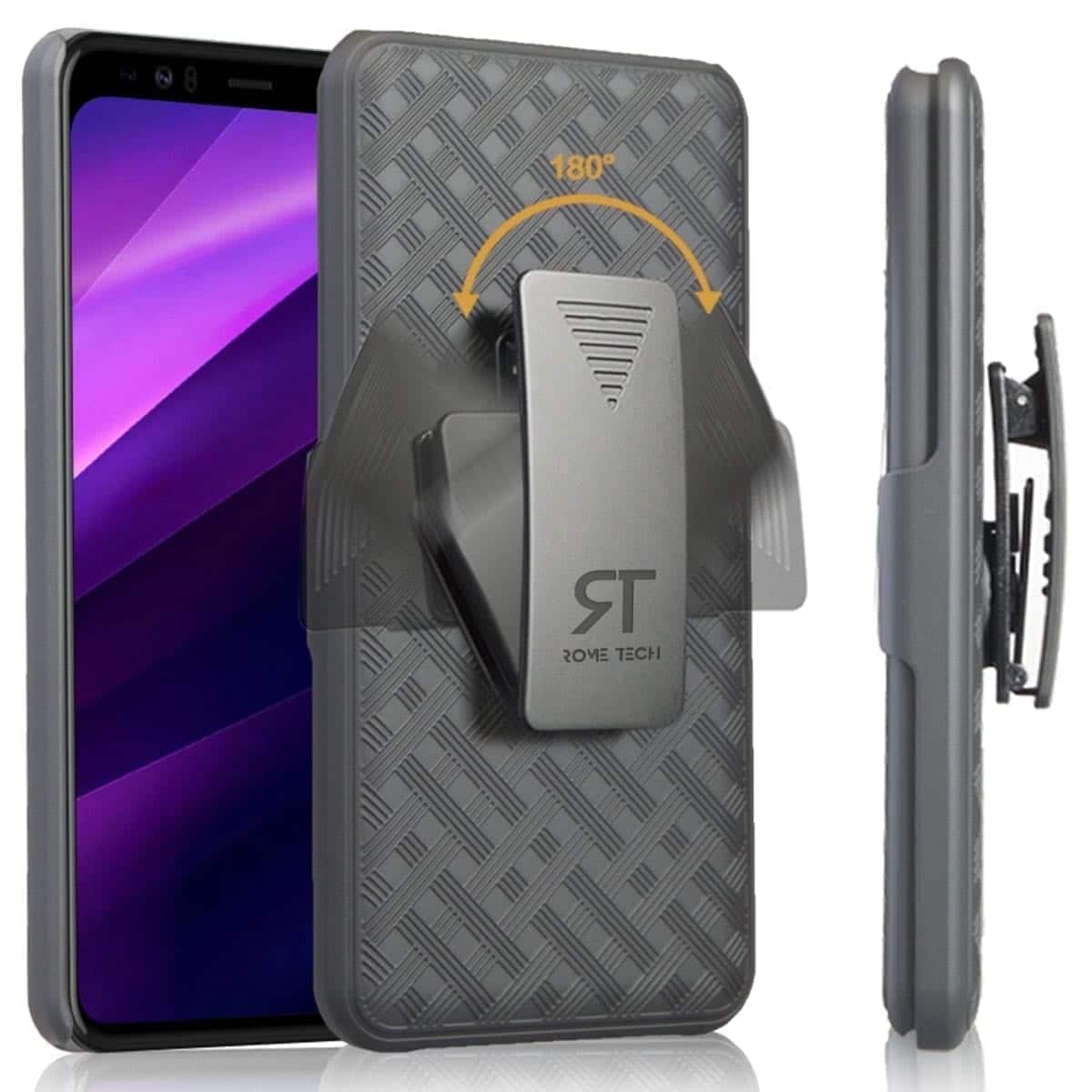 RomeTech - Shell Holster Combo Case for Google Pixel 4 - Black