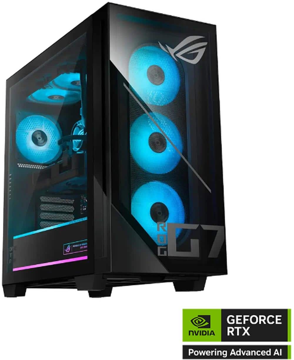 ASUS - ROG G700 Gaming Desktop - Intel Core Ultra 7 265KF - 32GB Memory - NVIDIA GeForce RTX 5070 12GB - 2TB SSD - Black - Front_Zoom