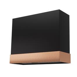 Akicon - 36 inches - Externally Vented - Wall Range Hood - Black with Copper