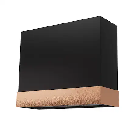 Front. Akicon - Akicon 36 in. Stainless Steel Ducted Wall Mount Range Hood with 600 CFM Vent Motor, 3 Speed, in Black with Copper - Black with Copper.