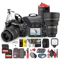 Nikon - D3200 DSLR Camera with 18-55mm VR Lens– 24.2MP, Full HD 1080p Video + More (Bundle)