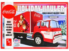 Skill 3 Model Kit Ford C-600 City Delivery Truck "Holiday Hauler - Coca-Cola" 1/25 Scale Model by AMT - Red