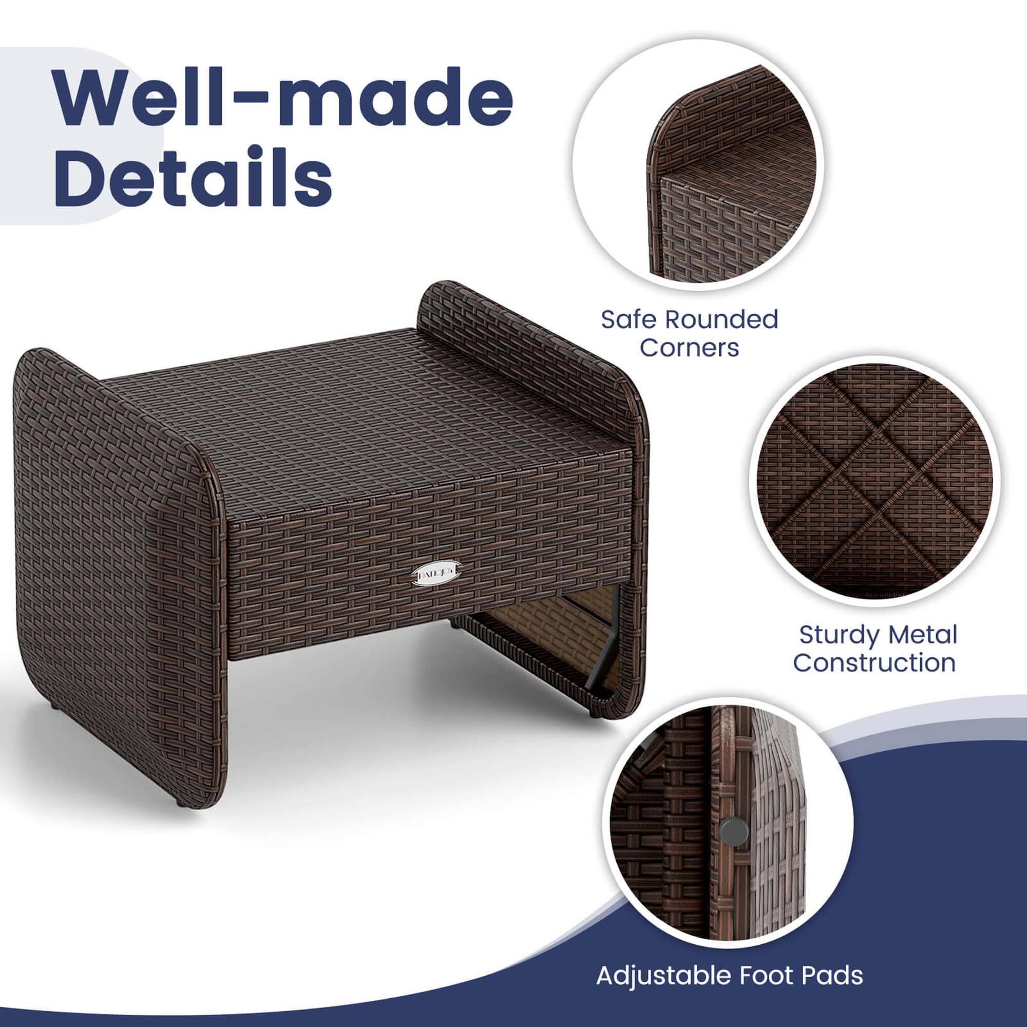 Well-made Details Safe Rounded Corners Sturdy Metal Construction Adjustable Foot Pads