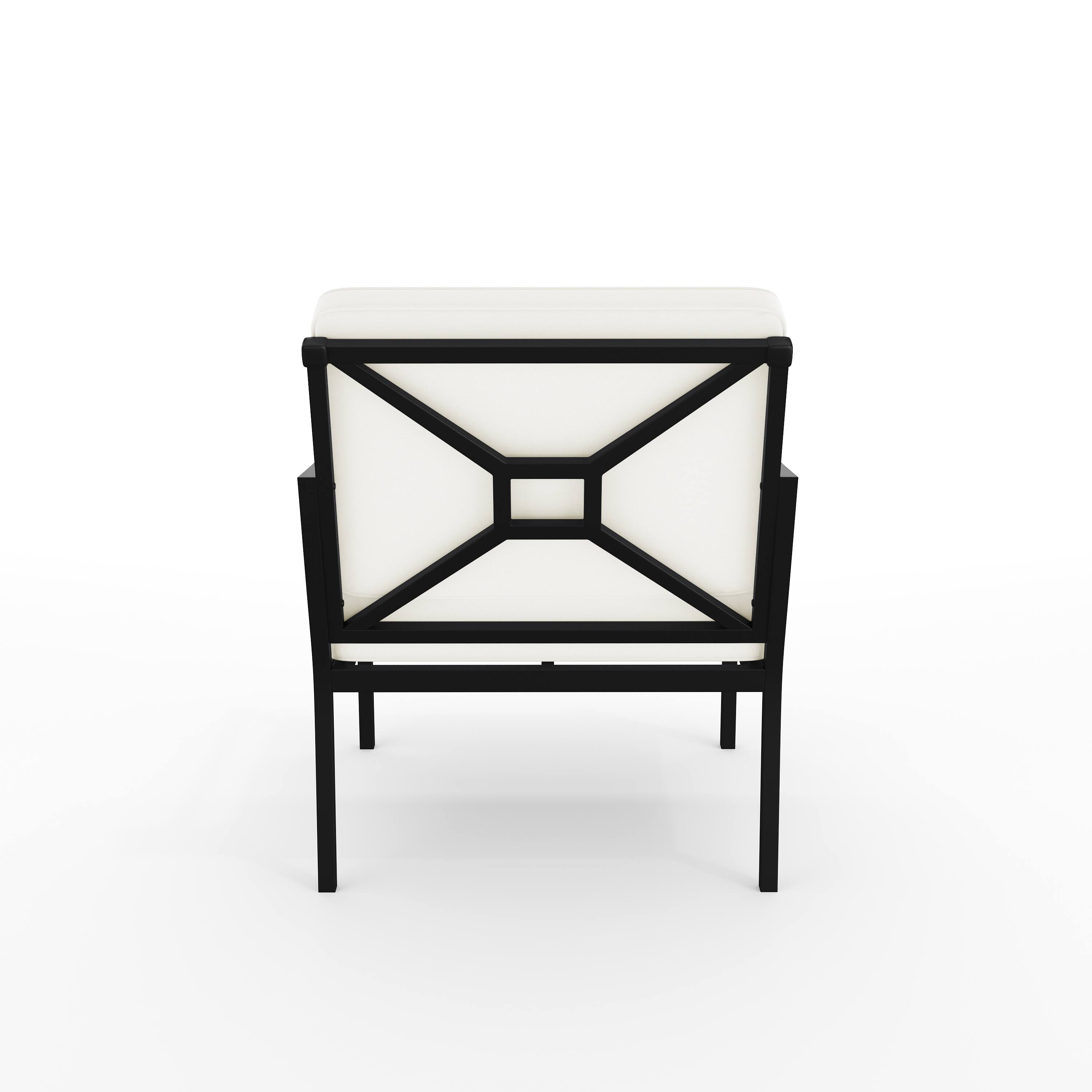Alt View 8. Martha Stewart - Lily Pond All-Weather Steel Frame Patio Chairs with Cushions - Set of 2 - Cream Cushions/Black Frame.