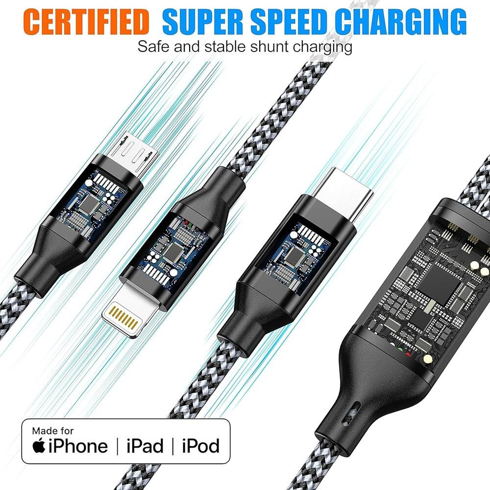 CERTIFIED SUPER SPEED CHARGING  
Safe and stable shunt charging  

Made for iPhone | iPad | iPod