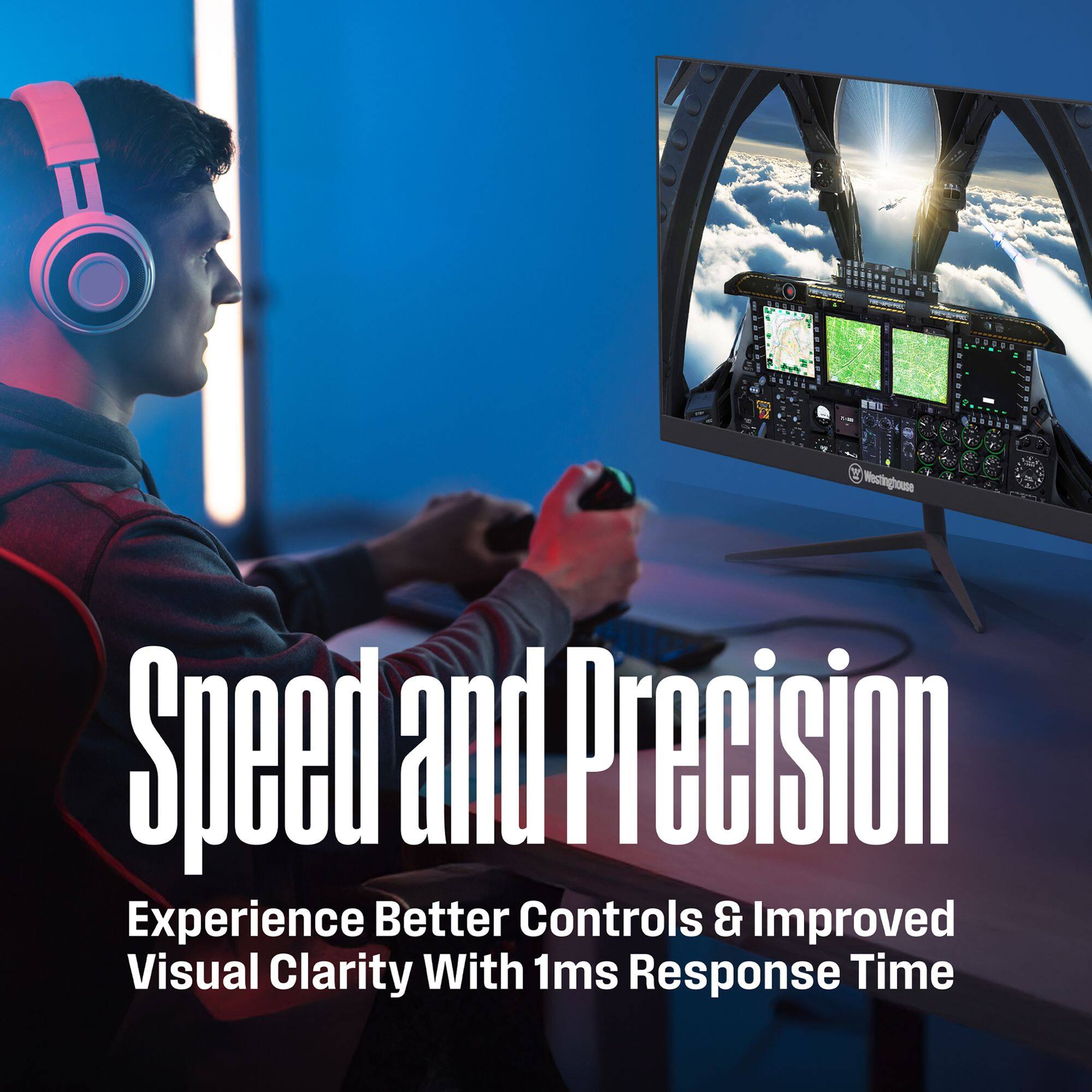 Experience Better Controls & Improved Visual Clarity With 1ms Response Time