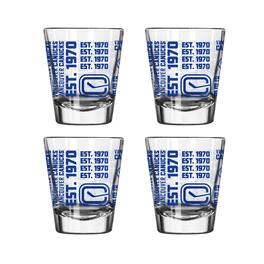 Logo Brands - Vancouver Canucks 4-Pack 2oz. Shot Glass Set - Multicolor