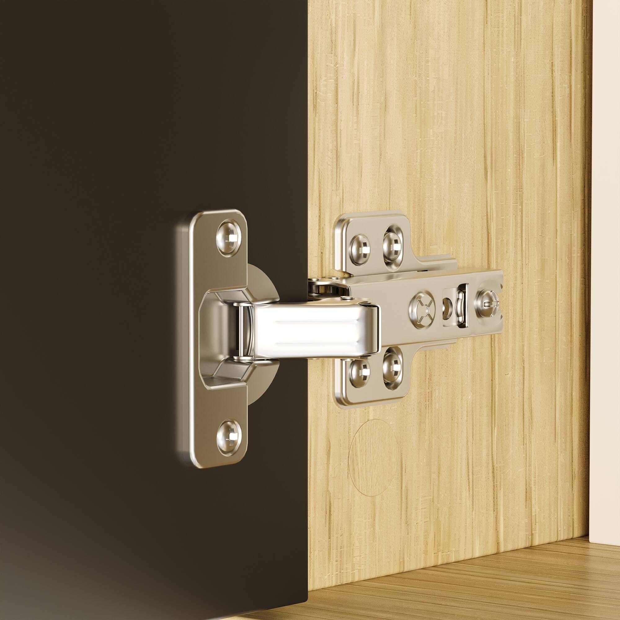 Alt View 8. Famapy - Modern C-Shaped Upto 65" TV Stand with Storage Cabinets and Display Shelves, Unique Media Console for Living Room - Wooden.