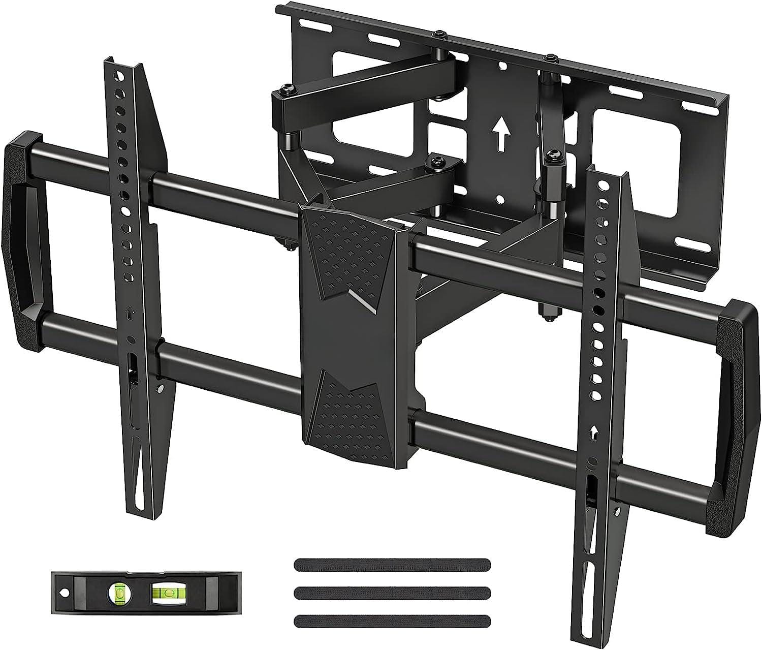 Earthley Blooms - Full Motion Tv Wall Mount Tvs Bracket With Articulating Swivel Tilt Max Vesa Holds Up s Fits 16 Stud - Matte Black Movable 42-82 inch & 16" Stud