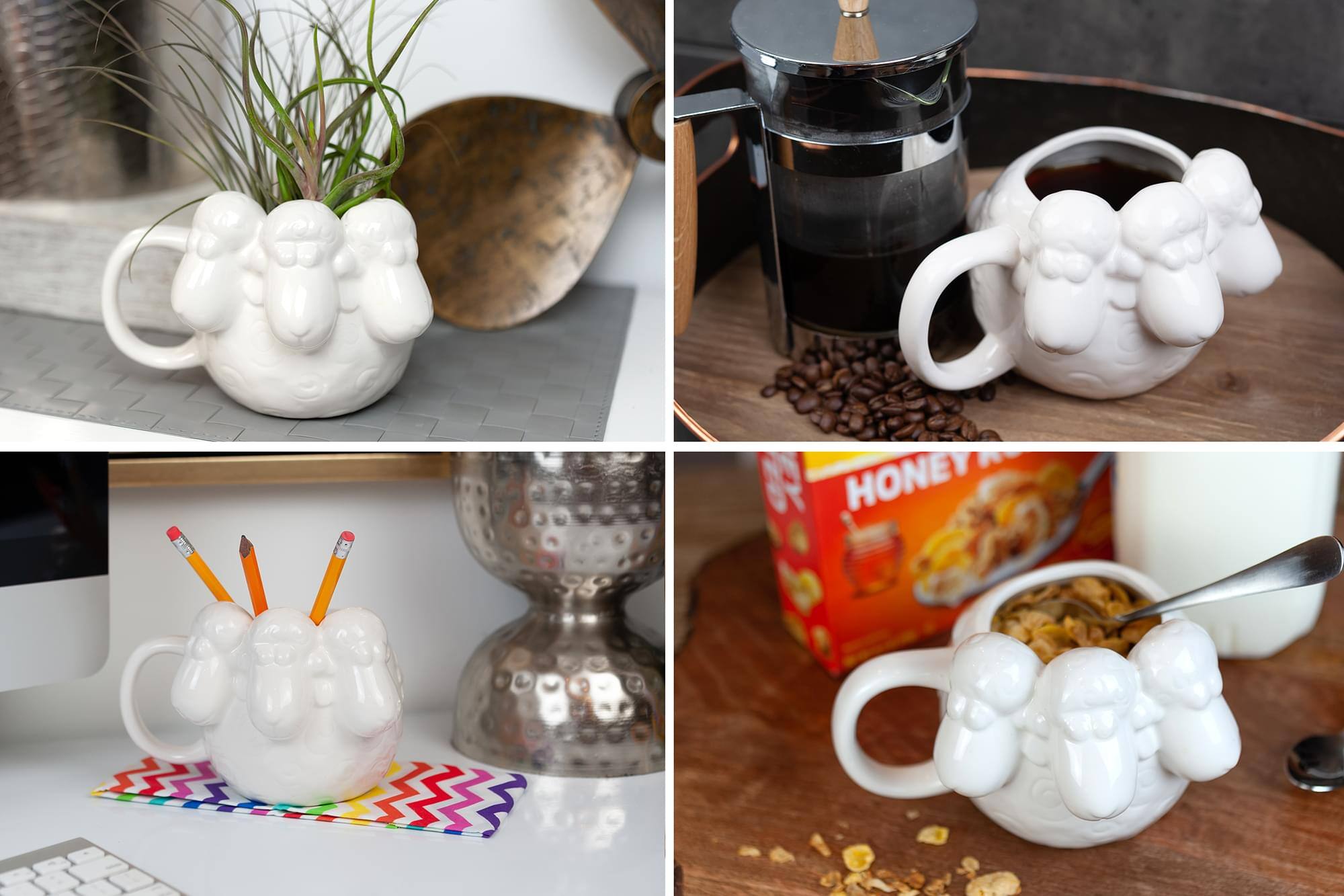 Alt View 3. Disney - Disney Pixar Toy Story Mug Bo Peep's White Sheep | Billy, Goat, & Gruff Mug - White.