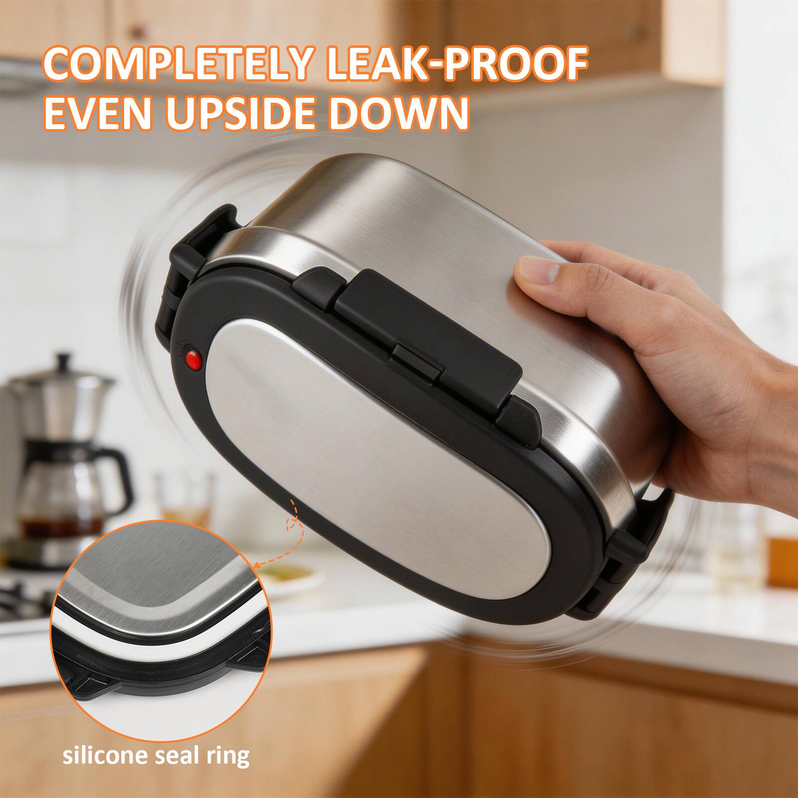 COMPLETELY LEAK-PROOF EVEN UPSIDE DOWN
silicone seal ring