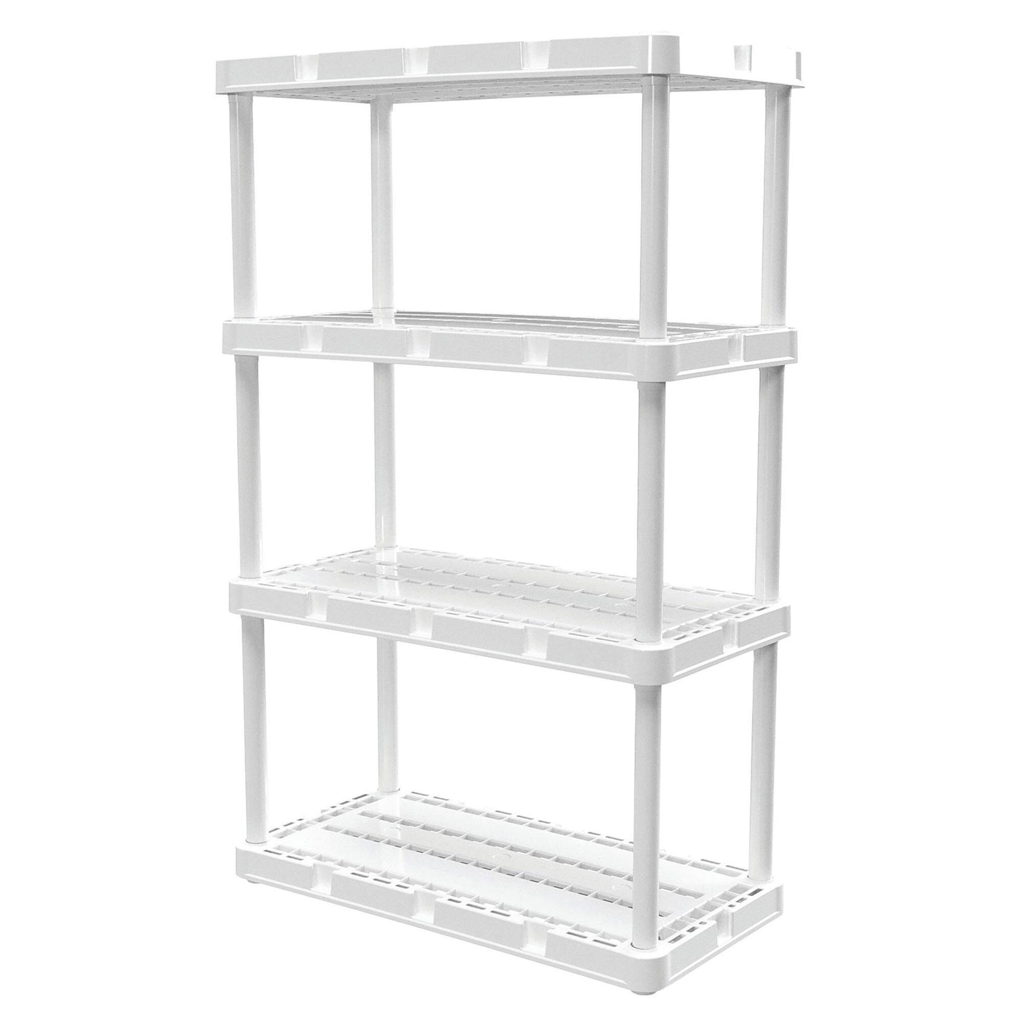 Alt View 4. Gracious Living - Gracious Living 4 Shelf Knect-A-Shelf Ventilated Storage Unit, White (4 Pack) - 4 Shelf - White.