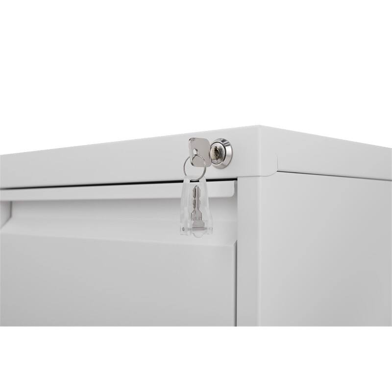 Alt View 2. HTUTWOO - 3 Drawer File Cabinet with Lock - Two Drawer Filing Cabinet, Vertical File Cabinet for Office Organizer Storage Cabinet - White.