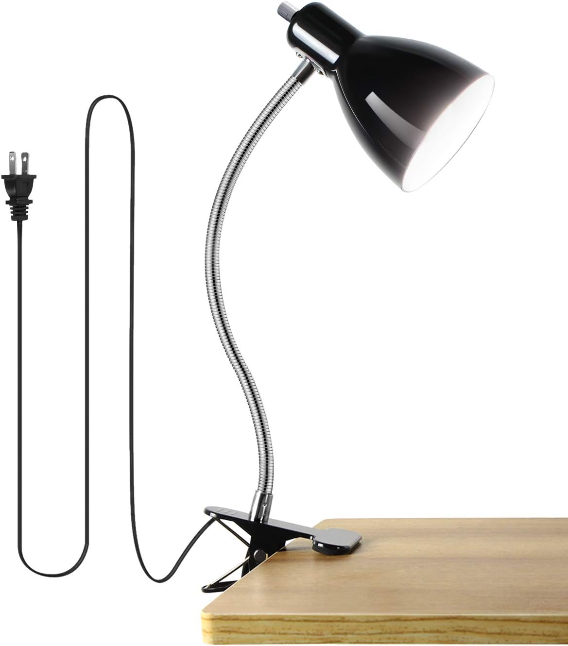 Stamp n Camp - Desk lamp Eye-Caring Table Lamps 360°Rotation Gooseneck Clip on Lamp Reading Light Portable Reading Book Light Clamp - Black
