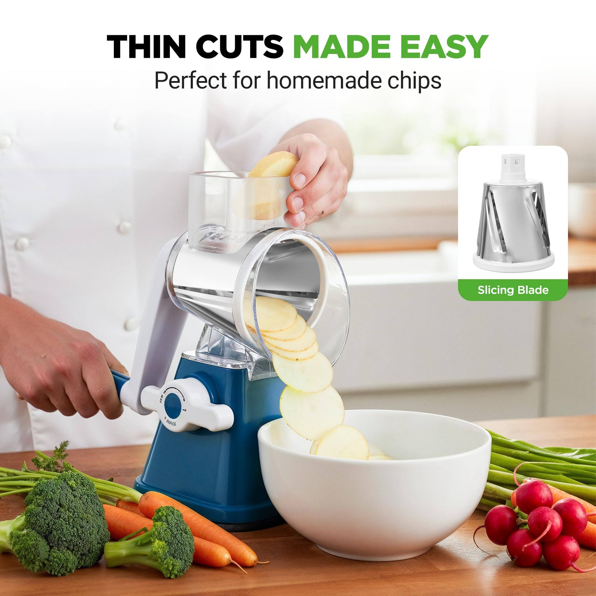 THIN CUTS MADE EASY  
Perfect for homemade chips  

Slicing Blade