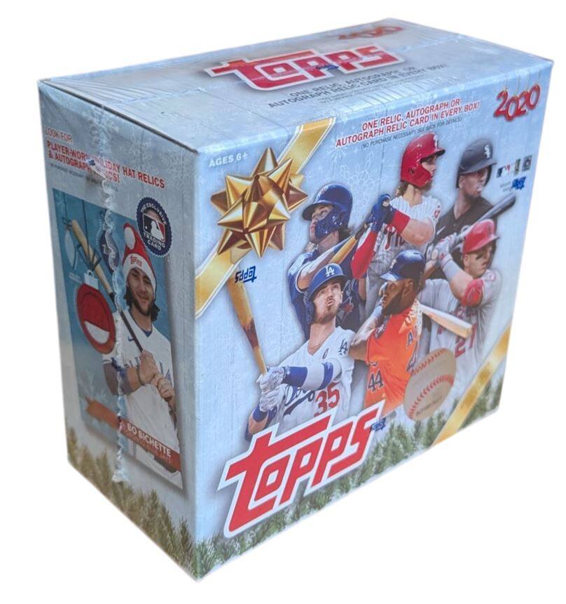 Sure, here is the corrected and grouped text from the image:

---

**Topps**

**2020**

**One Relic, Autograph, or Autographed Card in Every Box!**

**No Personal Autographs**

**Look for Player-Worn Holiday Hat Relics**

**Ages 6+**

**Topps**

**Rookie Bichette**

**Topps**

**One Relic, Autograph, or Autographed Card in Every Box!**

**No Personal Autographs**

**Look for Player-Worn Holiday Hat Relics**

**Ages 6+**

**Topps**

**Rookie Bichette**

**Topps**

**One Relic, Autograph, or Autographed Card in Every Box!**

**No Personal Autographs**

**Look for Player-Worn Holiday Hat Relics**

**Ages 6+**

**Topps**

**Rookie Bichette**

**Topps**

**One Relic, Autograph, or Autographed Card in Every Box!**

**No Personal Autographs**

**Look for Player-Worn Holiday Hat Relics**

**Ages 6+**

**Topps**

**Rookie Bichette**

**Topps**

**One Relic, Autograph,