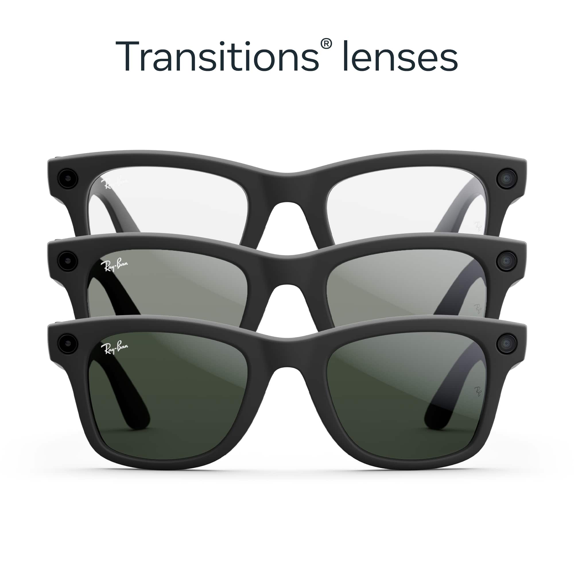 Transitions' lenses are designed by Ray-Ban.