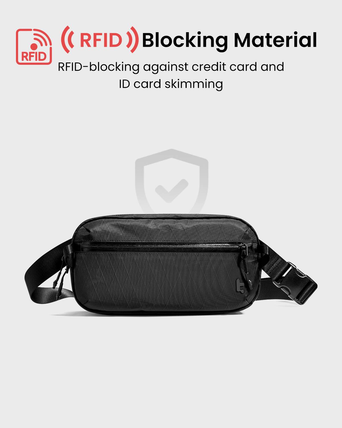 RFID Blocking Material: RFID-blocking against credit card and ID card skimming.