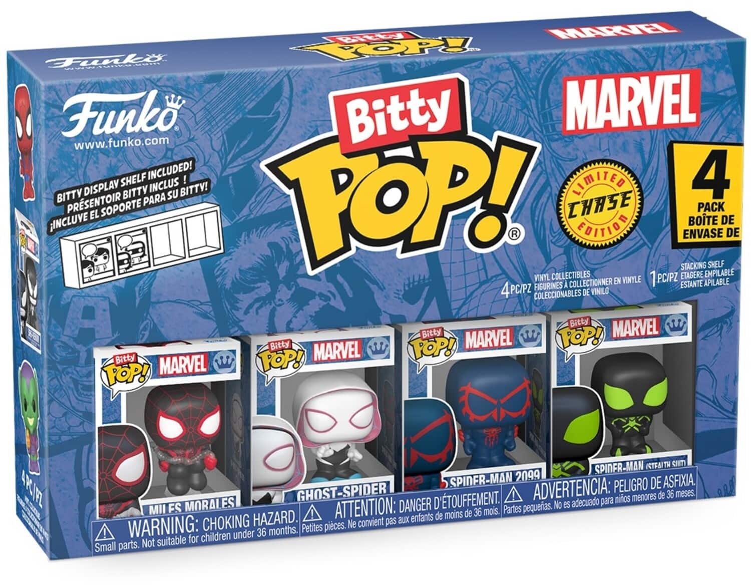 Funko Bitty POP!: Spider-Man - Miles Morales 4-Pack - COLLECTABLES - Multicolor