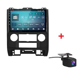 Junsun - Backup Camera carplay Android15 4+64GB 8Core For Ford Escape 2007-2012 Car Stereo Radio GPS Navi WIFI BT FM SWC RDS DSP - Black