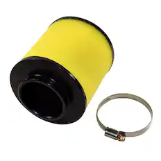 Front. HQRP - Air Filter with Clamp Replacement 17254-HM8-000 for Honda Recon 250, Sportrax TRX250EX, TRX250X.