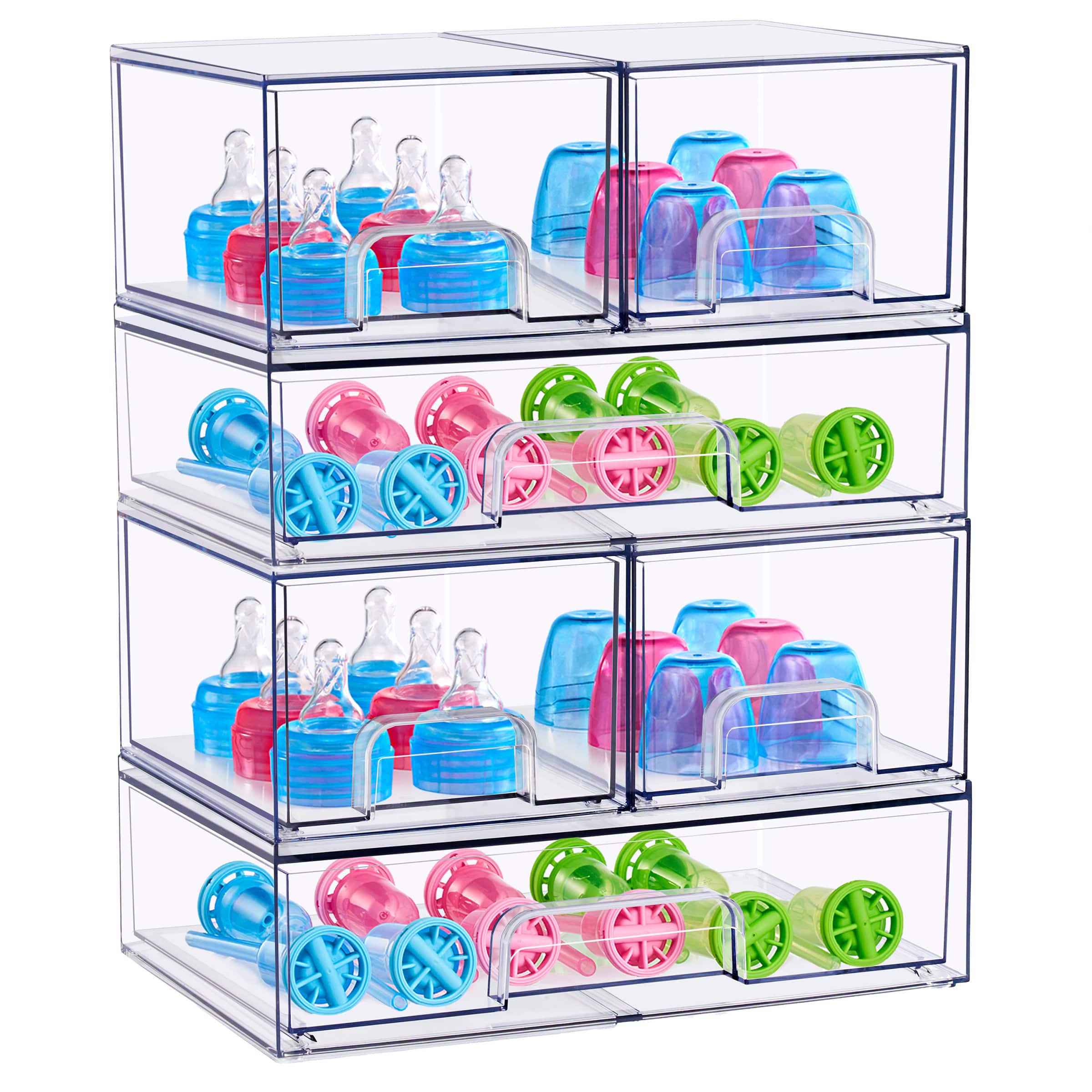 Sorbus - Stackable Clear Acrylic Organizer - 6 Drawer