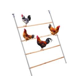 Winado - Chicken Perch Coop Roosting Ladder Toy Portable for Garden Backyard Poultry - Sliver & Wooden