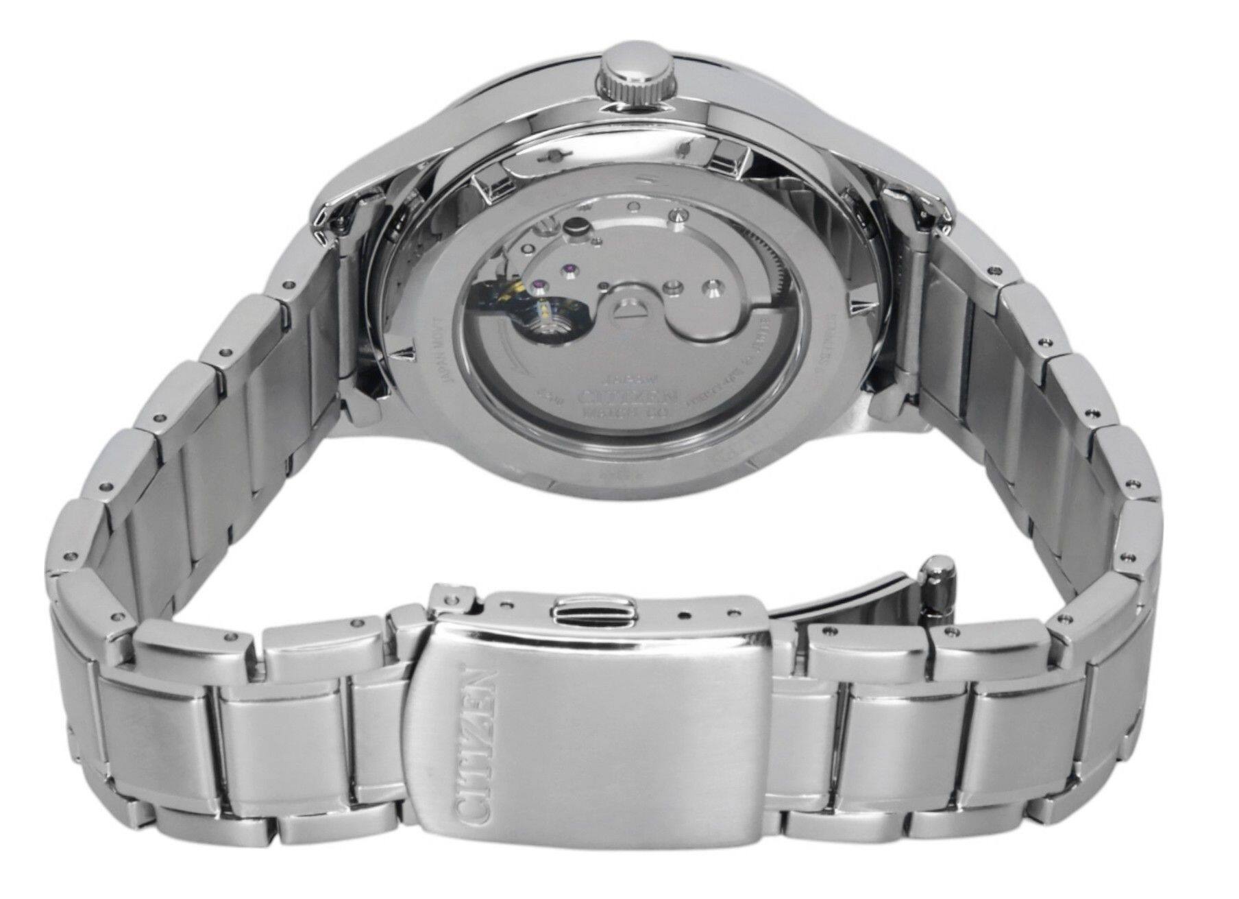 Back. Citizen - Citizen Stainless Steel Green Dial Automatic NY4058-79X Men's Watch - Green.