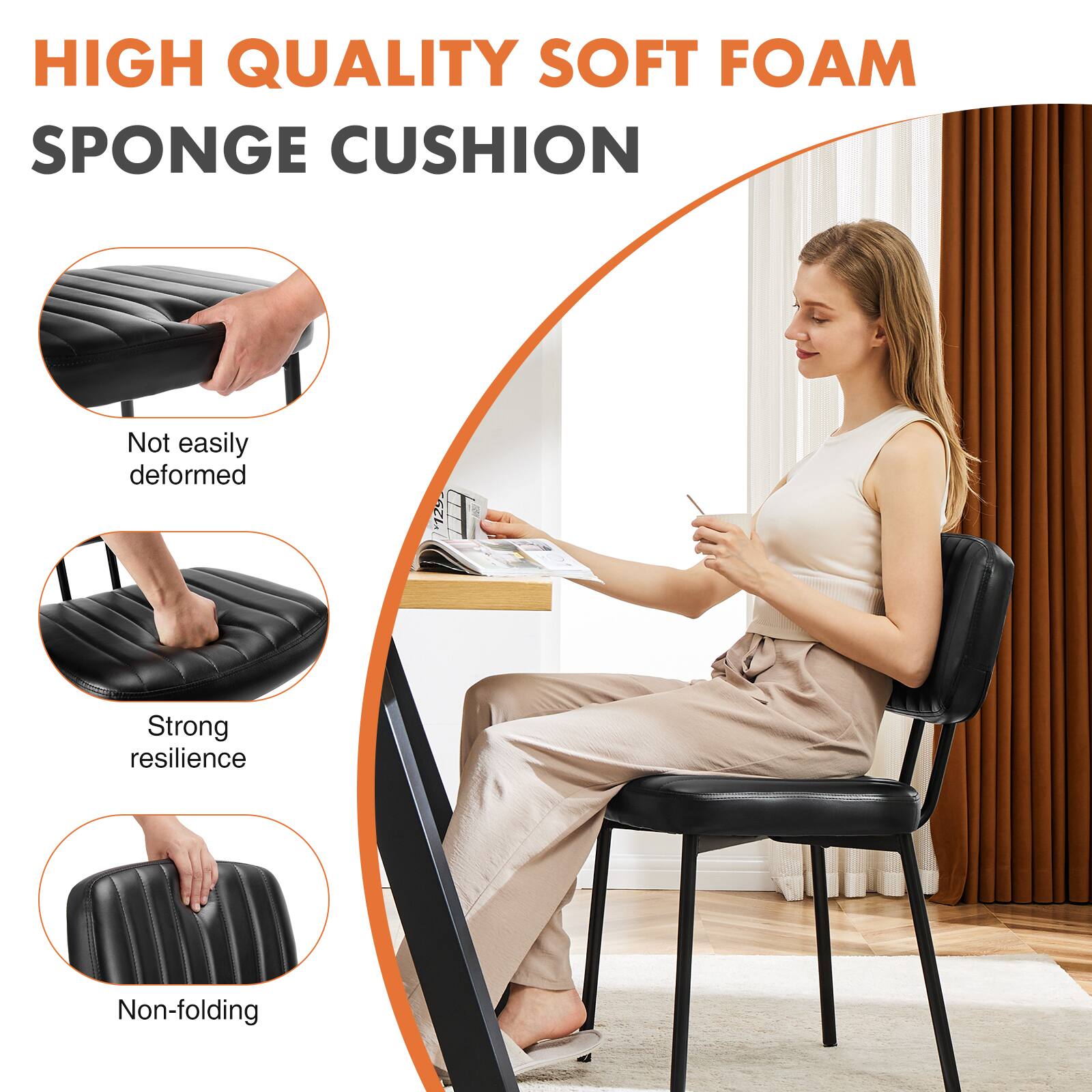 HIGH QUALITY SOFT FOAM SPONGE CUSHION

- Not easily deformed
- Strong resilience
- Non-folding