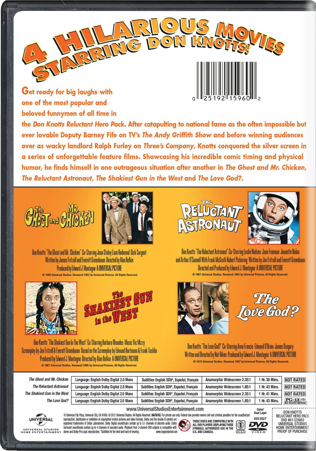 Angle. Don Knotts Reluctant Hero (DVD Set) [DVD].