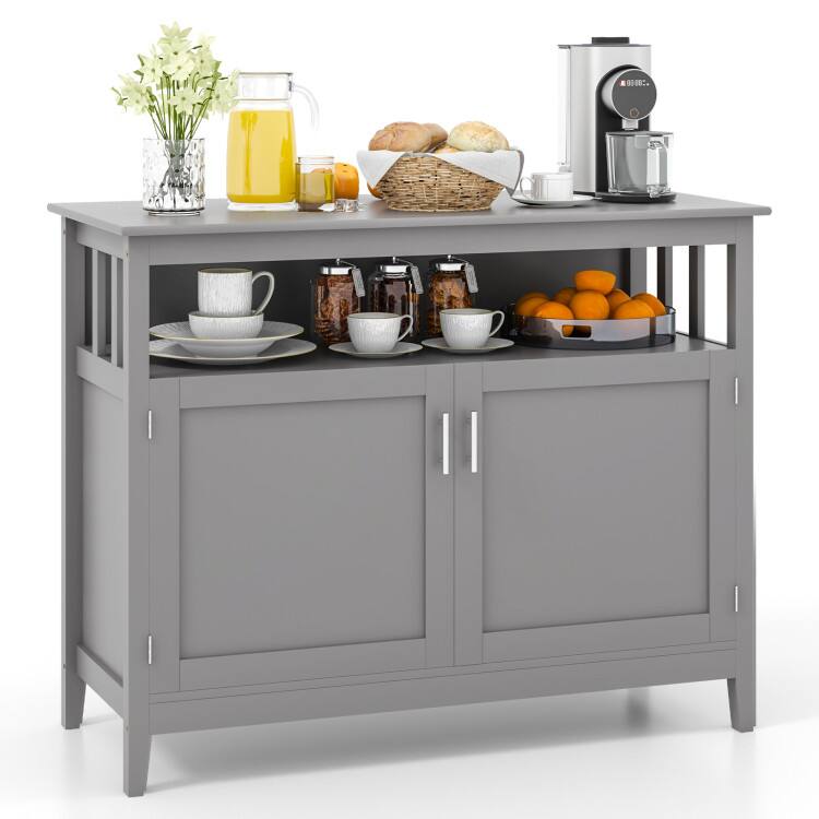 SlickBlue Large Storage Wooden Kitchen Locker for Pantry or Dining Room ...