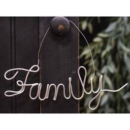 BreeBe - *Family Script Metal Ornament - Silver