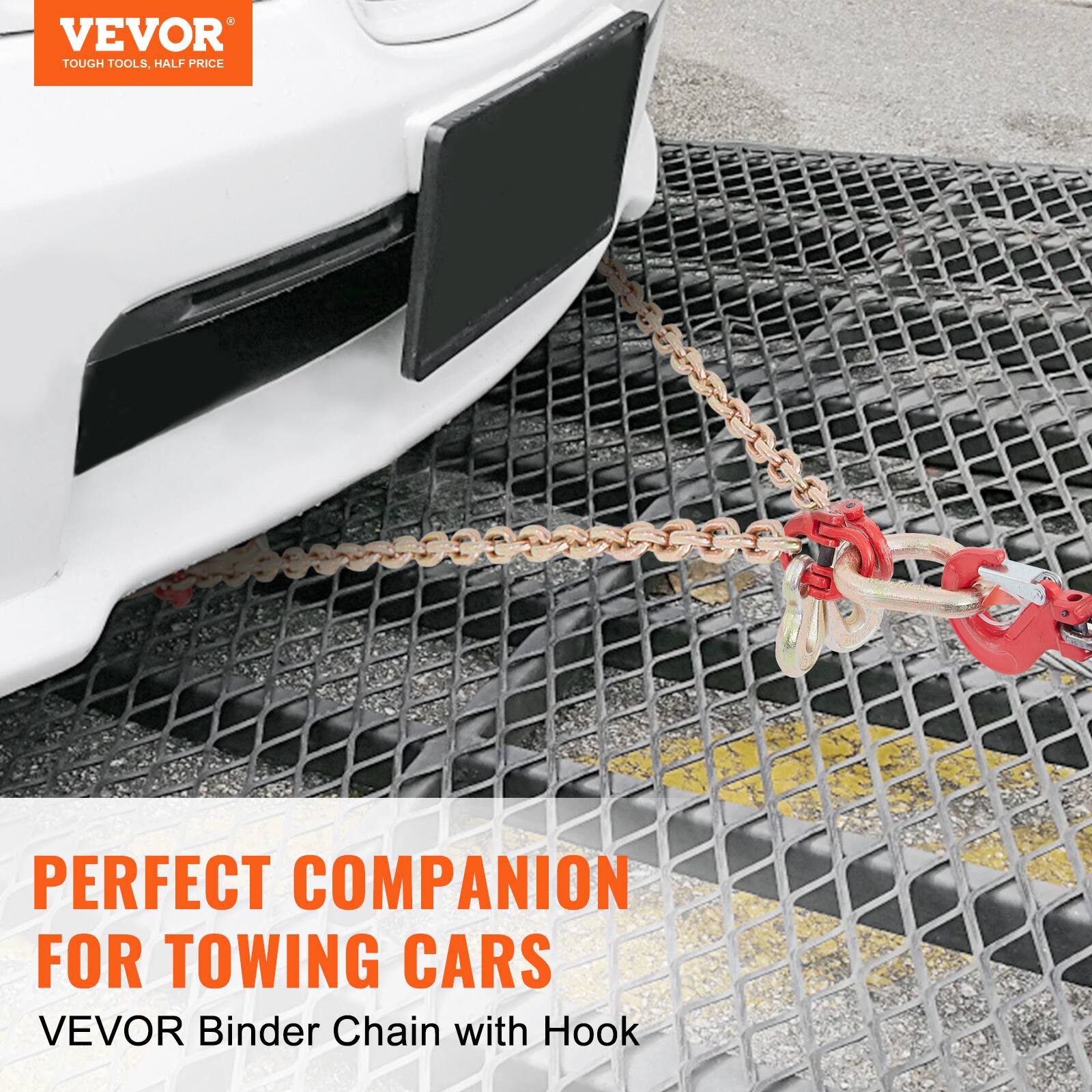 VEVOR TOUGH TOOLS, HALF PRICE

PERFECT COMPANION FOR TOWING CARS

VEVOR Binder Chain with Hook