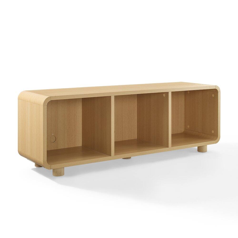 Alt View 2. Crosley Furniture - Zoe Large Record Storage Console - Gray.