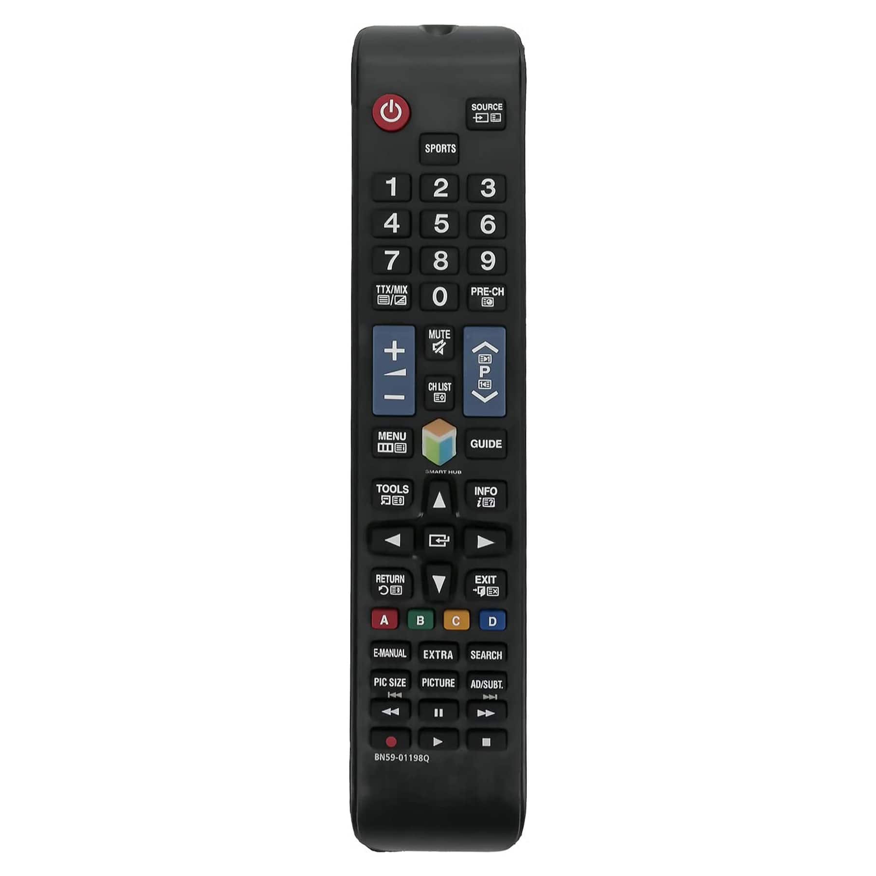 ALLIMITY - BN59-01198Q Replacement Remote, Fit for Samsung TV UA40J6200AWXXY UA48J6200AWXXY UA55JU6400WXXY UA60J6200AWXXY - Black