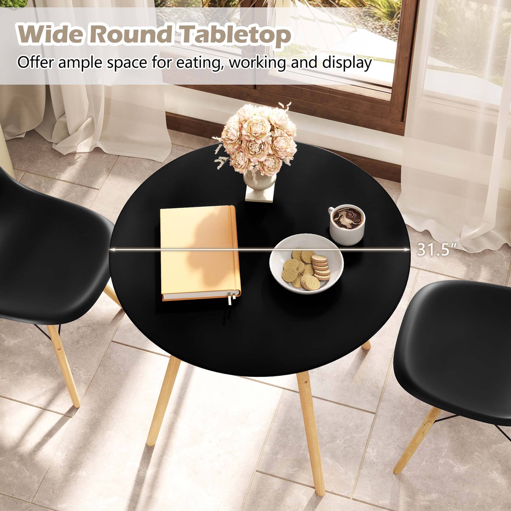 Wide Round Tabletop
Offer ample space for eating, working and display
31.5"
