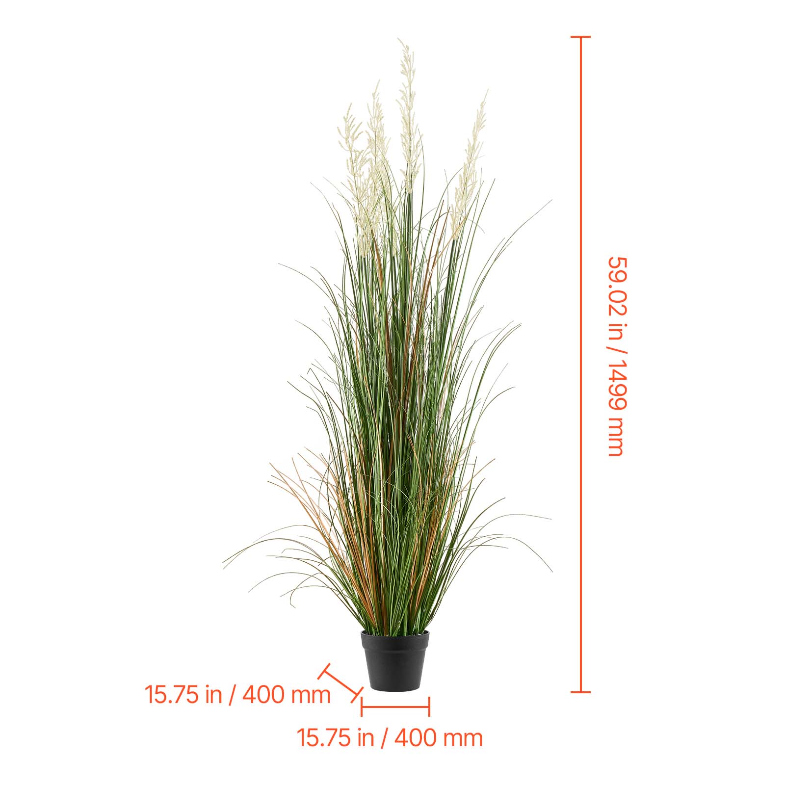 59.02 in / 1499 mm  
15.75 in / 400 mm  
15.75 in / 400 mm