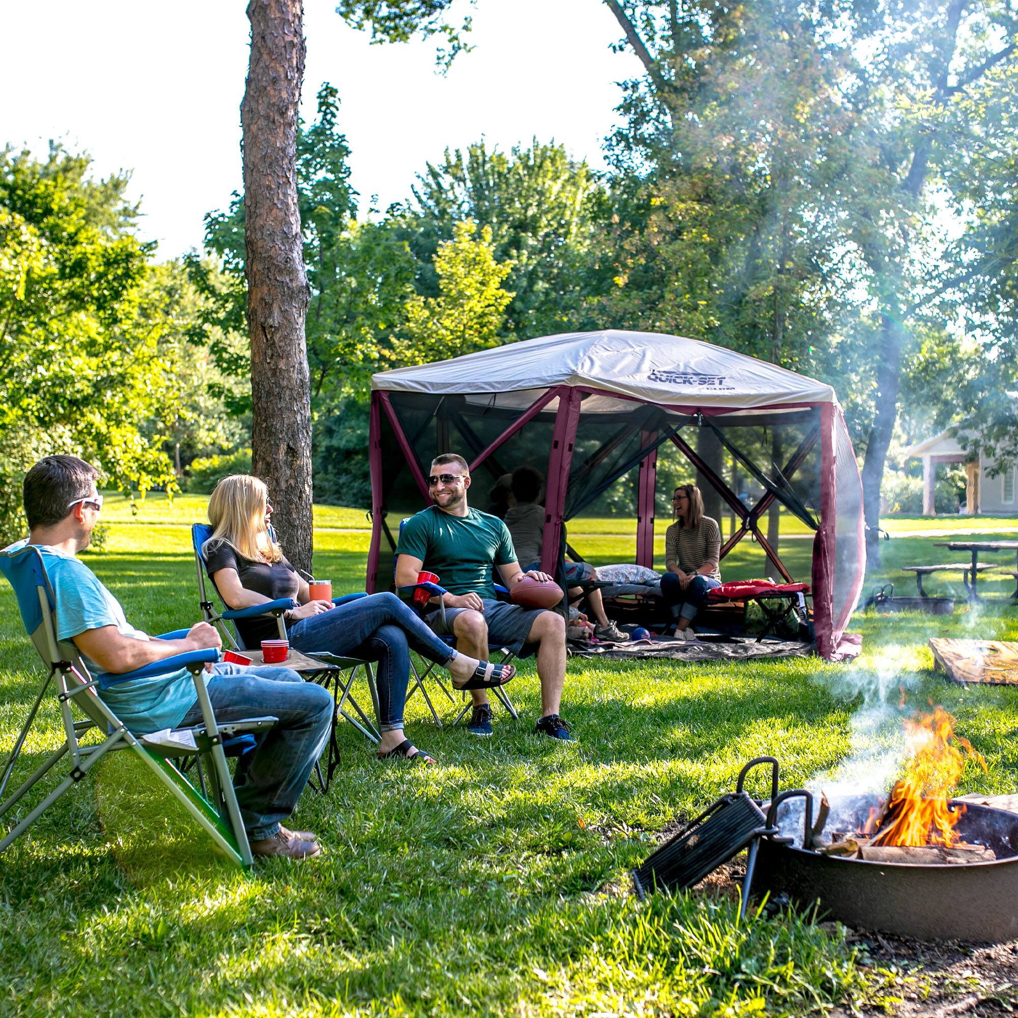 Alt View 2. Clam - CLAM Quick-Set Escape 11.5 x 11.5 Foot Portable Outdoor Canopy Shelter, Plum - Plum.