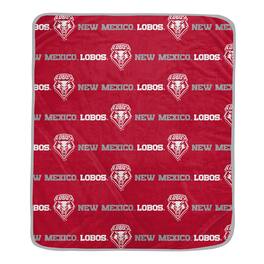 Pegasus - New Mexico Lobos 60" x 72" Repeat Logo Wordmark Ultra Soft Blanket - Multicolor